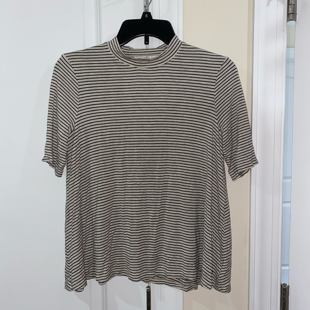 Striped blouse, stretchy soft boyfriend material